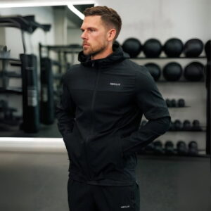 Neklix Nebulx Stealth Tracksuit Hoodie – Jet Black Gym Edition